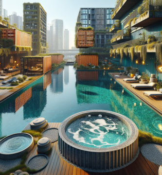 Vista de varias piscinas elevadas sin obra